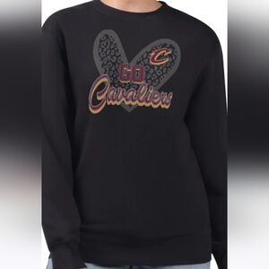 Women's Cleveland Cavaliers G-III 4Her by Carl Banks Black Leopard Heart Fleece